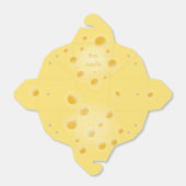 Charge gele kaas met gepersonaliseerde kazen bedankdoosjes (Uitgevouwen)