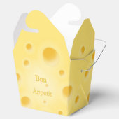 Charge gele kaas met gepersonaliseerde kazen bedankdoosjes (Geopend)