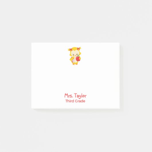 Charge gele uil post-it® notes (Voorkant)