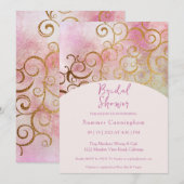 Charge Gold Botanical Bridal Shower Invitation Kaart (Voorkant / Achterkant)