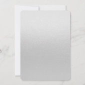 Charge Gold Foil Grunge Gray Wedding Invitation Kaart (Achterkant)