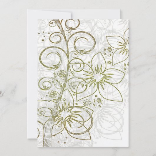 Charge Green Botanical Bridal Shower Invitation Kaart (Achterkant)