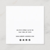 Charge Holder Logo vierkant beeldscherm toevoegen Vierkante Visitekaartje (Achterkant)