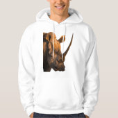 Charge Into Style with Our Rhino Print Hoodie (Voorkant)