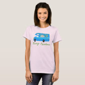 Charge kerstcamper Retro Motorhome RV-mas T-shirt (Voorkant volledig)