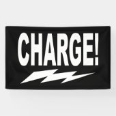 Charge! met Lightning Bolt Motivatie Spandoek (Horizontaal)