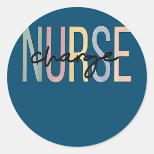 Charge Nurse Boho Charge Nursing Ronde Sticker