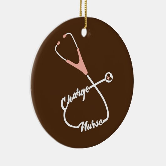 Charge Nurse Stethoscope Nursing Keramisch Ornament (Rechts)