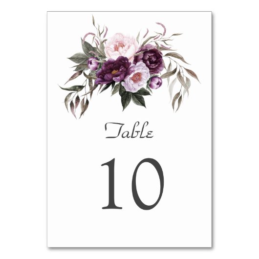 Charge Paarse Pink Peony Flowers Wedding Kaart (Voorkant)