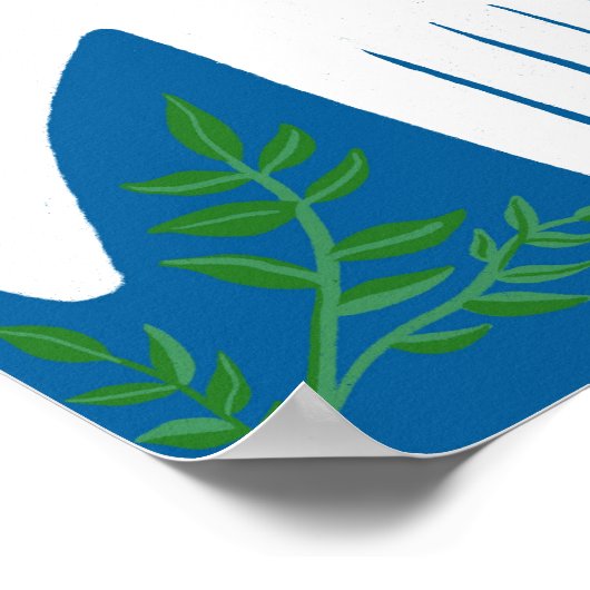 Charge Peace Dove Kerstmis Holiday Bird Poster (Hoek)