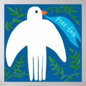 Charge Peace Dove Kerstmis Holiday Bird Poster (Voorkant)