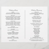 Charge Pink Blush Floral Gold Wedding Programme (Achterkant)