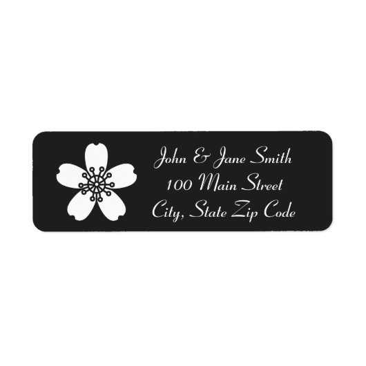 Charge Sakura in Black Return Address Label (Voorkant)