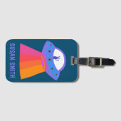 Charge Space Aliens Martians UFO Cute Bagagelabel (Voorkant (horizontaal))