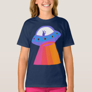 Charge Space Aliens Martians UFO Cute T-shirt