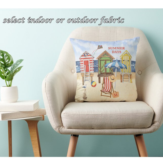 Charge Summertime Shore Beach Monogram Kussen (Creator heeft geüpload)