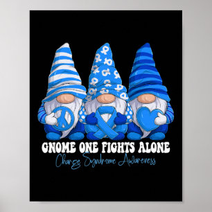Charge Syndrome Awareness Maand Blauw Lint Gnomie Poster