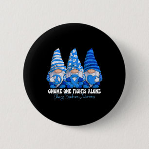 Charge Syndrome Awareness Maand Blauw Lint Gnomie Ronde Button 5,7 Cm