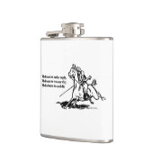 Charge van de Lichte Brigade Quote Illustratie Heupfles (Links)