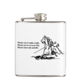 Charge van de Lichte Brigade Quote Illustratie Heupfles (Voorkant)