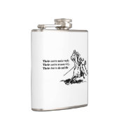 Charge van de Lichte Brigade Quote Illustratie Heupfles (Rechts)