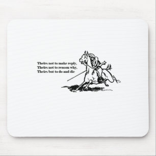 Charge van de Lichte Brigade Quote Illustratie Muismat