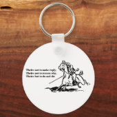 Charge van de Lichte Brigade Quote Illustratie Sleutelhanger (Voorkant)