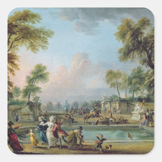 Charge van prins van Lambesc in Tuilerieën Vierkante Sticker (Voorkant)