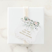 Charge Waterverf Roze Floral Gold Vrijgezellenfees Bedankjes Labels (In situ)