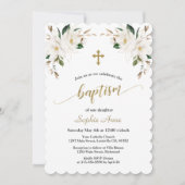 Charge White Magnolia Gold Baptism Calligraphy Kaart (Voorkant)