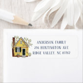 Charge Yellow House New Address Label (Insitu)