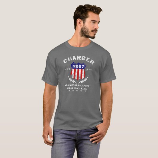 Charger American Muscle v3 2007 T-shirt (Voorkant volledig)