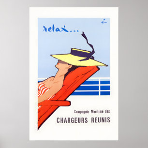 Chargeurs Reunis Relax Vintage Reisposter Poster