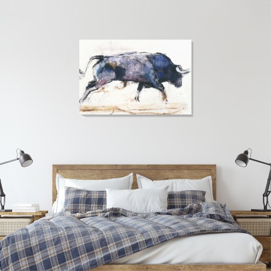 Charging Bull 1998 Canvas Afdruk (Insitu (Slaapkamer))