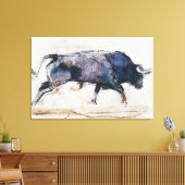 Charging Bull 1998 Canvas Afdruk (Insitu (Woonkamer))
