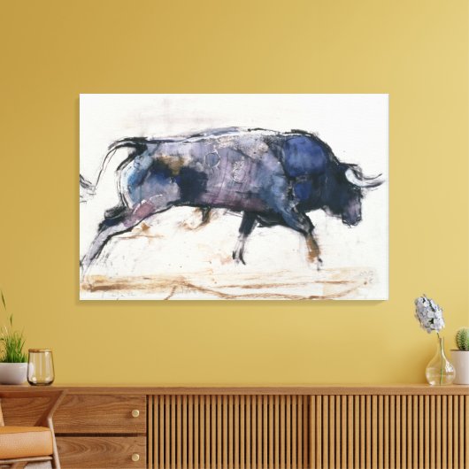 Charging Bull 1998 Canvas Afdruk (Insitu (Woonkamer))