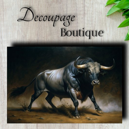Charging Bull Decoupage Tissuepapier