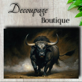 Charging Bull Decoupage Tissuepapier