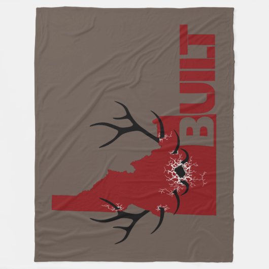Charging Elk Fleece Deken (Voorkant)