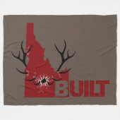 Charging Elk Fleece Deken (Voorkant (Horizontaal))