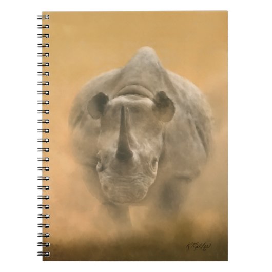 Charging Rhino - Pastels Notitieboek (Voorkant)