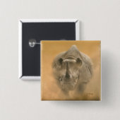 Charging Rhino - Pastels Vierkante Button 5,1 Cm (Voorkant /achterkant)