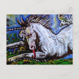 Charging Unicorn. Briefkaart