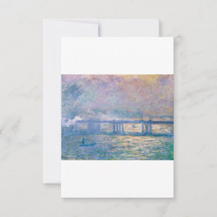 Charing Cross Bridge door Claude Monet Bedankkaart