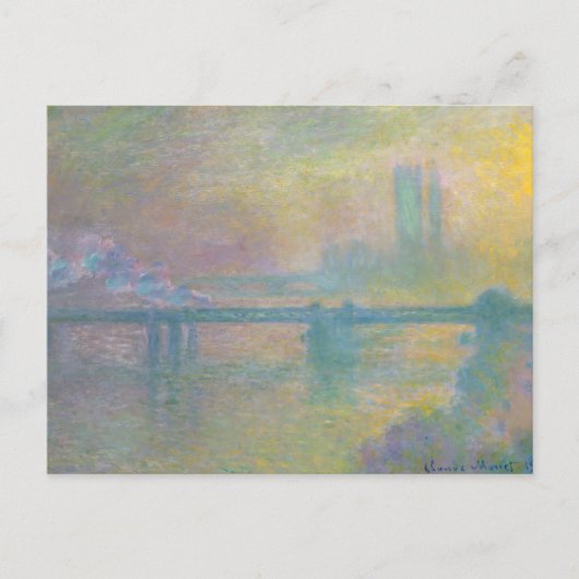 Charing Cross Bridge Londen Claude Monet Briefkaart (Voorkant)