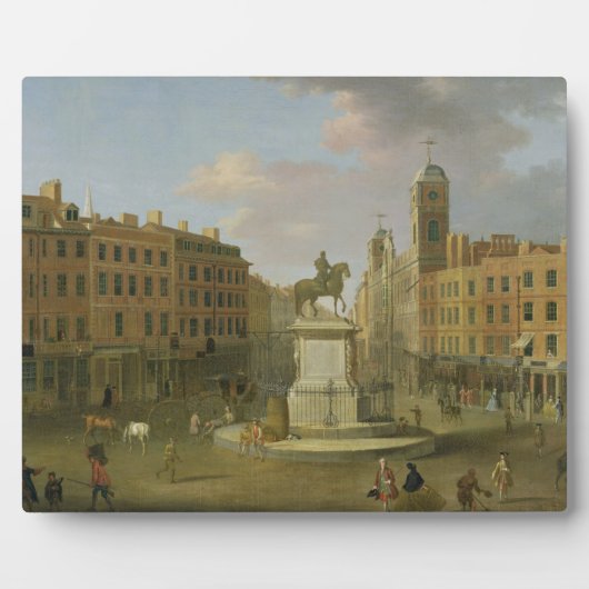 Charing Cross, met het standbeeld van koning Charl Fotoplaat (Voorkant)