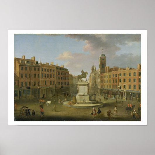 Charing Cross, met het standbeeld van koning Charl Poster (Voorkant)