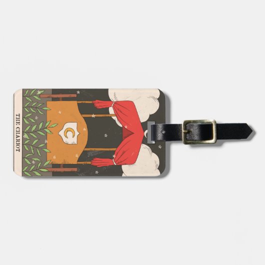 Chariot major arcana tarot card bagagelabel (Voorkant horizontaal)