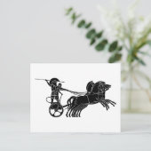 Chariot (paardenvervoer), Grieks reliëf Briefkaart (Staand voorkant)