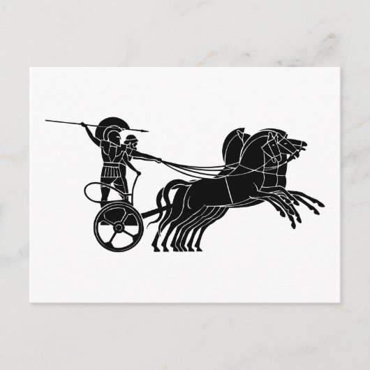 Chariot (paardenvervoer), Grieks reliëf Briefkaart (Voorkant)
